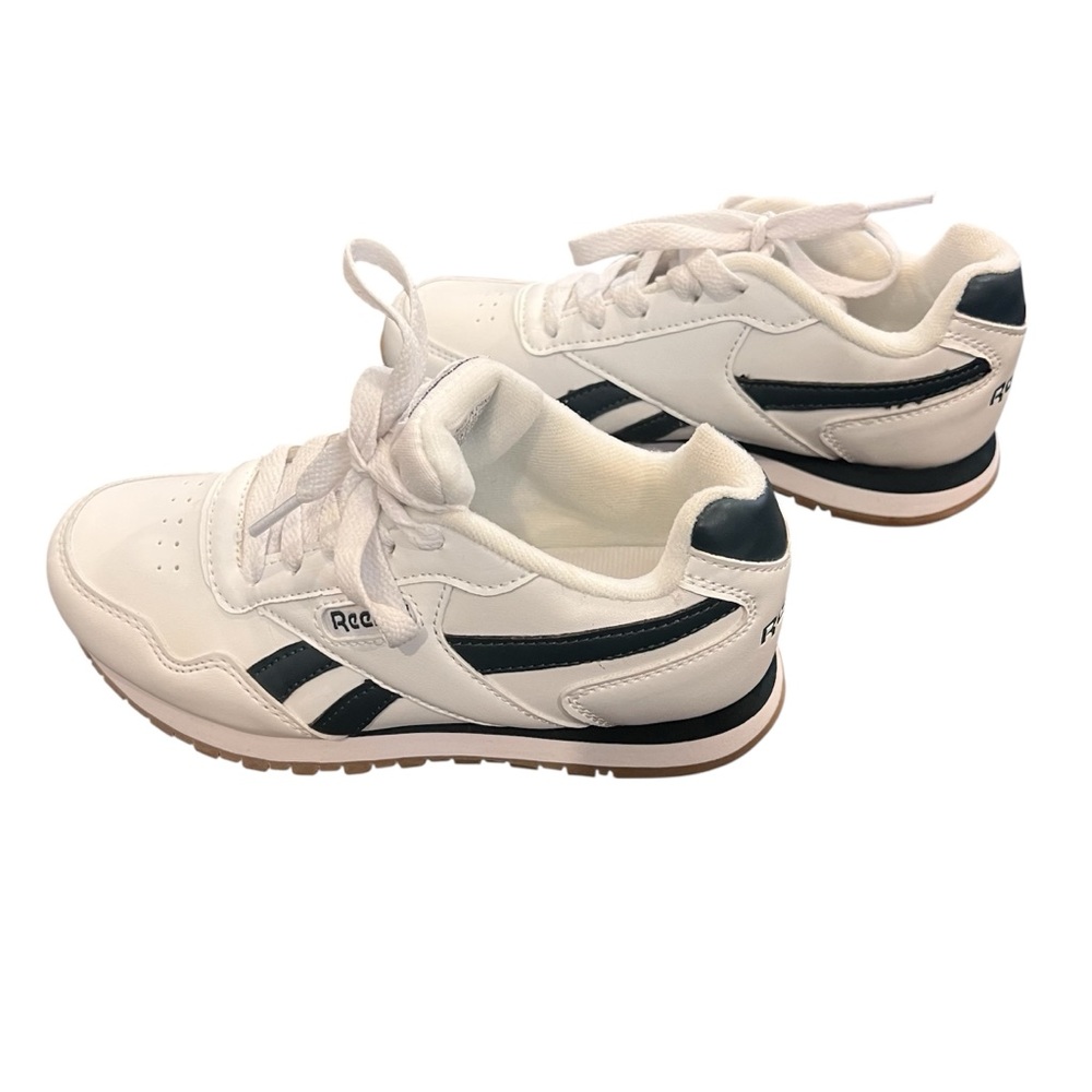 Reebok Kids White and Navy Sneakers